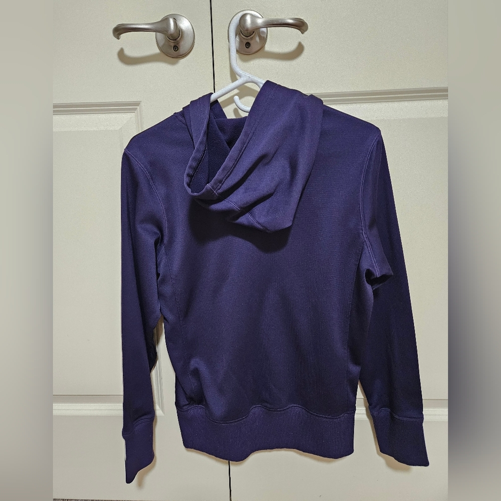 Nike Womens Deep Purple Hoodie Half Zip Size S - Picture 2 of 3